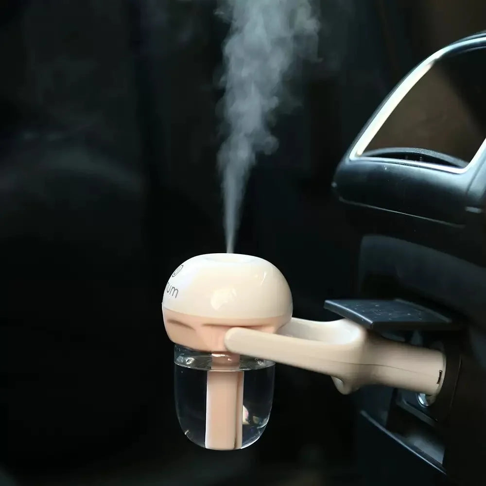 Mini Car Air Humidifier with Essential Oil Diffuser, 3-in-1 Aromatherapy Purifier & Mist Maker for Auto Interior