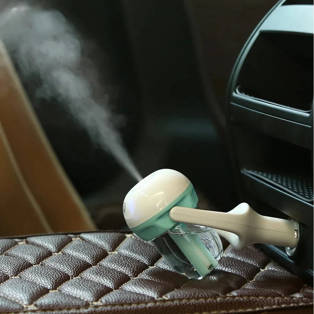 Mini Car Air Humidifier with Essential Oil Diffuser, 3-in-1 Aromatherapy Purifier & Mist Maker for Auto Interior