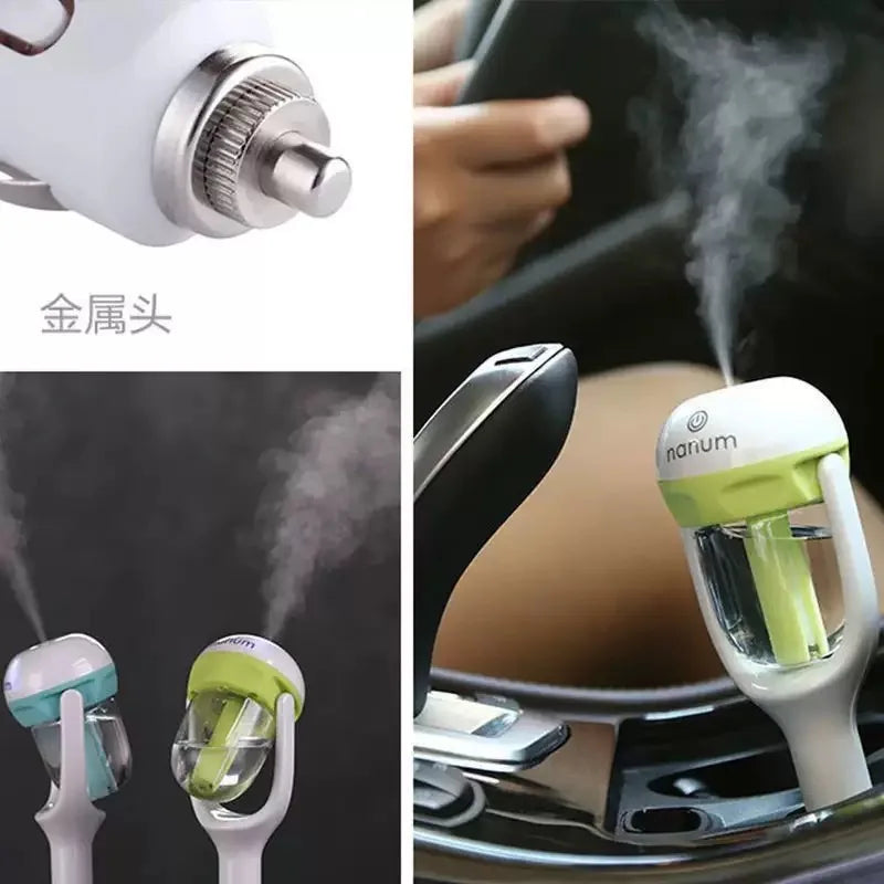 Mini Car Air Humidifier with Essential Oil Diffuser, 3-in-1 Aromatherapy Purifier & Mist Maker for Auto Interior